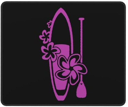 Alfombrilla De Ratón Tabla De Paddle Surf Rch-970 Flowers 25X30Cm Base De Goma Alfombrilla Pequeña Mousepad para Juego Oficina