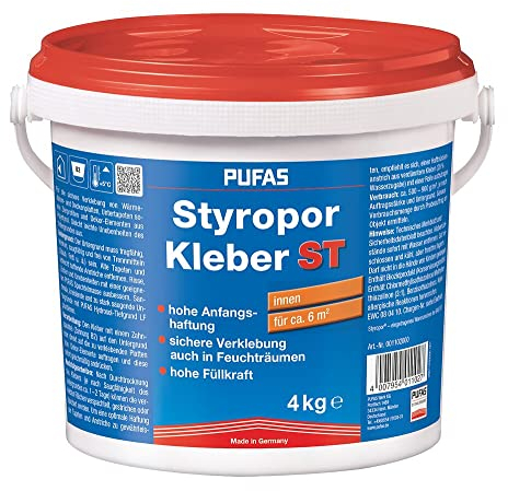 Pufas Styroporkleber und Renoviervlies Kleber - Hartschaumkleber 4kg
