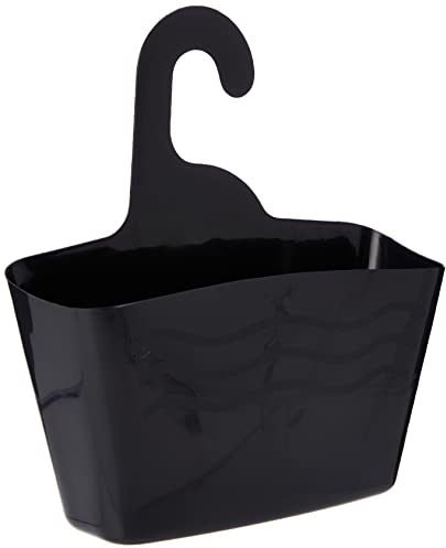 douceur d'Intérieur Duschkorb zum Aufhängen Kunststoff 23,5 x 8,5 x 25,5 cm schwarz