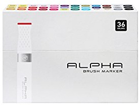 Alpha EF 36 Brush Grafikmarker 36er Brush Set Box Design Marker