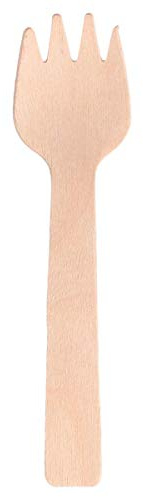 García de Pou 100 Unidades - 170.47 Tenedores Cuchara, 10.5 Cm, Natural, Madera