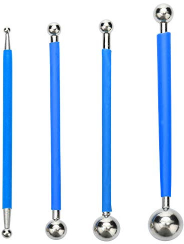 GOZOLA Strumento per calafataggio per controsoffitto in cemento, strumento di finitura per piastrelle a sfera in metallo, utilizzato per premere il rivestimento di malta per piastrelle per bagno