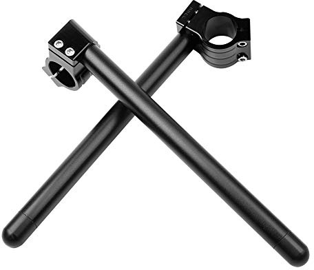 HIYOYO Motorcycle 7/8'' Handlebar Clip On 35MM Fork Tube Bar Compatible with Handlebar Cafe Racer Harley Honda Motorcycle