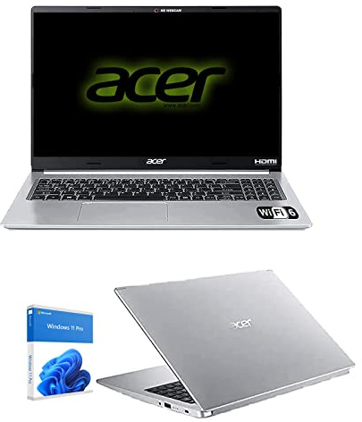 Ordenador portátil Acer Intel Core i5-1035G1 3,6 GHz 10 Gen. Pantalla 15,6 pulgadas Full HD 1920 x 1080, RAM 8 GB, SD Nvme 500 GB M2, WiFi, LAN, Webcam,Windows 10Pro