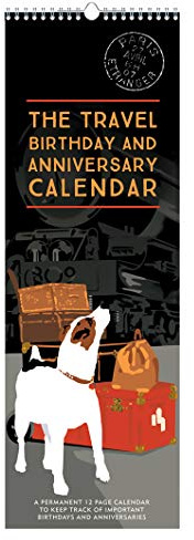 Linnea Design Travel Birthday & Anniversary Perpetual Calendar for Important Family Dates Special Event Calendar Reminder