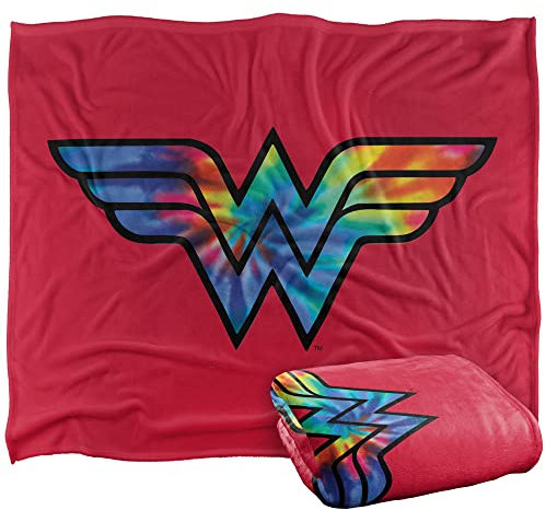 WONDER WOMAN Coperta super morbida al tatto con logo, 152 x 127 cm