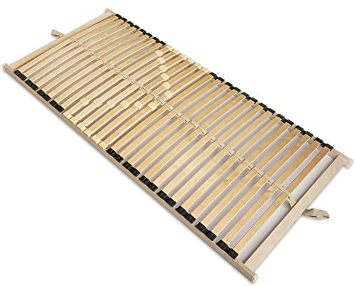WOODRAM Lattenrost Profi-Frame HIGH 100x200cm für Bett I Hochwertiger Bettgestell 28 Gebogene Birken I Lattenroste Holzlatten Klappbar Bestimmt für Feder- sowie Schaummatratzen. (100x200)