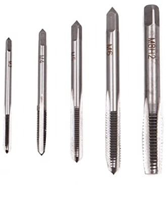 ZONADAH Lot de 5 tarauds métriques pour machine - Taille M3 M4 M5 M6 M8 - Outil de taraudage