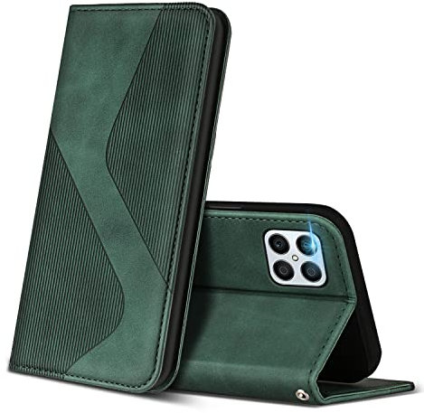 ZONNAVI Funda para Huawei Honor X8, Funda Libro de Cuero con Ranura para Tarjeta y Magnético, Wallet Flip Caso Cubierta Case Carcasa para Huawei Honor X8 (Verde)
