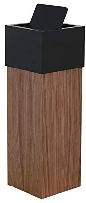 Bote de Basura Cubo de Basura de Madera Cuadrado Bote de Basura Tipo de Tapa basculante Bote de Basura de Madera Papelera de Reciclaje para Oficina Sala de Estar Dormitorio