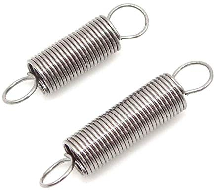 Erweiterte komprimierte Feder Doppelhakenende Schwerer Federstift 10 Stück 304 Edelstahl Doppelhaken Kleine Zugfeder Hardware Zubehör Drahtdurchmesser 0,3 mm Außendurchmesser 3 mm Länge 10–50 mm 30