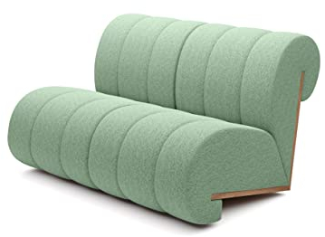 DomiMeble Sofa 2 Sitzer mit einzigartigem Design, aus hochwertigem Holz, leicht zu reinigendem Polyestergewebe, das Produkt muss Nicht zusammengebaut Werden (Catch me 13)