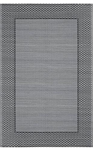 Homgoday Tappeto da esterno, facile da pulire, per patio, terrazza, balcone, portico, terrazza, balcone, giardino, picnic, campeggio, tappeto grigio, 120 x 180 cm, in polipropilene