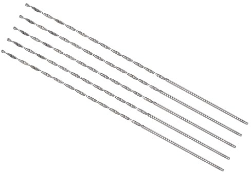 CoCud Mini Spiralbohrer Bohrer 1mm Bohrer Durchmesser 80mm Gesamt Länge Schnellarbeitsstahl Spiralbohrer Bit - (Anwendung: für Metall Plastik und Holzarbeiten) 5Stk