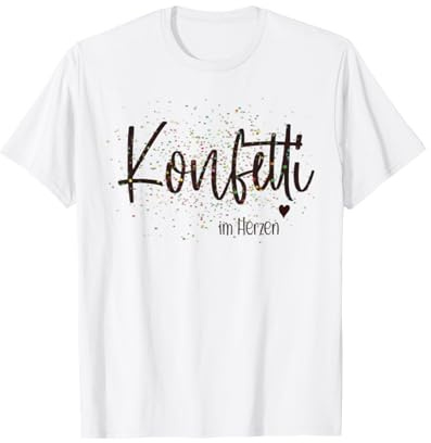 Konfetti im Herzen Karneval Party T-Shirt
