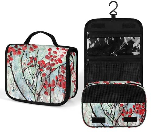 Make-up-Tasche, personalisierte Kosmetiktasche für Damen, blumen, 22.5(fold)/41(unfold)L x 7W x 18.5H cm, Kosmetiktasche