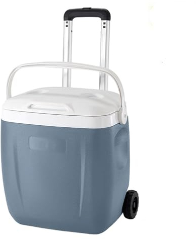 Kühlbox auf Rädern,Große Eisbox,26L,verdickte PU-Isolationsschicht, bis zu 72 Stunden kalt halten,tragbares Griffdesign,Campingzubehör und Reisezubehör, blau,41 x 24 x 41cm (B)