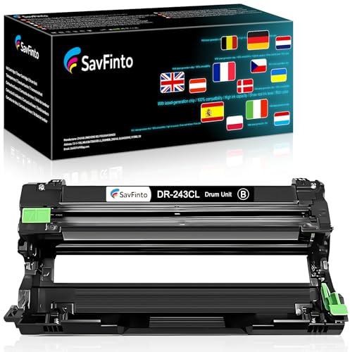 SavFinto DR243CL DR-243CL DR243 Trommeleinheit schwarz kompatibel für Brother HL-L3210CW HL-L3230CDW HL-L3270CDW DCP-L3510CDW DCP-L3550CDW MFC-L3710CW MFC-L3730CDN MFC-L3750CDW MFC-L3750CDW C-L377