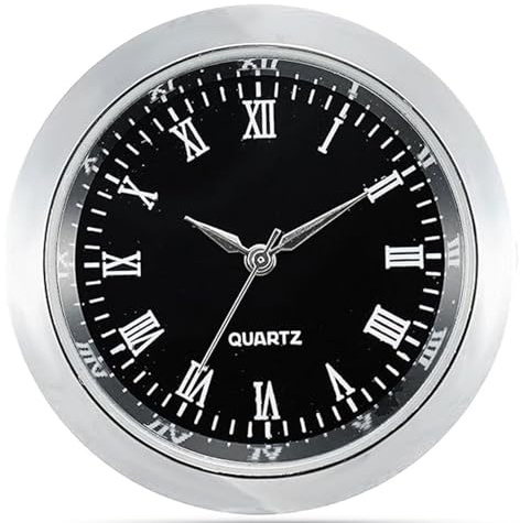 YIZITU Klassische runde Miniaturuhr, 36 mm, Ersatz-Zifferblätter mit römischen Zifferblättern, für Tischuhr-Dekorationen