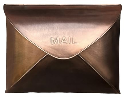 NACH Wall Mount Mailboxes for Outside, 11 x 5 x 8.75 inch Copper Wall Mailboxes for Outside, Waterproof Mailboxes for Outside - Envelope Mailbox
