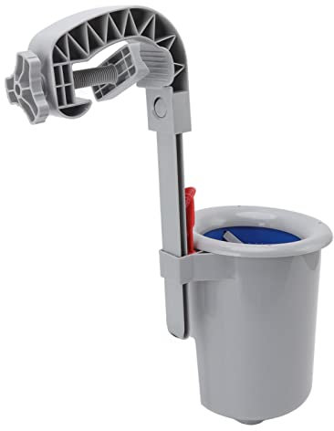 Skimmer de Superficie de Piscina, Limpiador Montado en la Pared de Plástico Gris, Filtro, Recolector de Residuos, Piscina