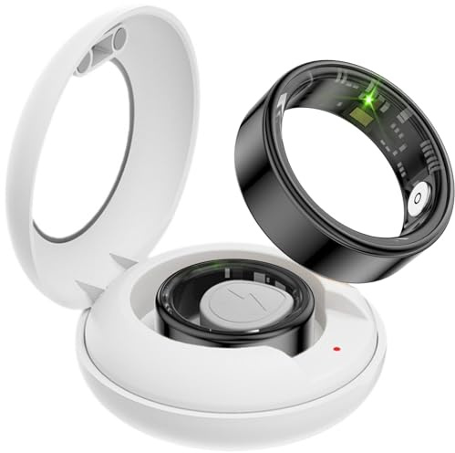 findtime Smart Ring Fitnesstracker Schrittzähler 5ATM Wasserdicht Smartring Fitness Ring Tracker Smartringe Herren Damen Schlaf Ring Pulsmesser Smart Ring Android iOS Sport Ringe Remote Control