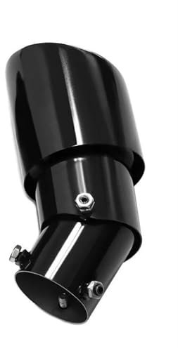 DZSLLOOI Auspuffblenden 1 Stück 4,5–6,5 cm (1,77–2,55 Zoll) Verstellbare Einlass-Auspuff-Spitzen Angeschraubtes Design Mattschwarzer Edelstahl Endrohrblenden Blende(IN66MM OUT101MM)