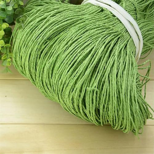 Hilo de Rafia de 500 g, Papel de Hierba de algodón para Tejer y Hacer Crochet, Hecho a Mano, para Hacer Sombreros de Paja, Bolsos, Pantuflas de muñeca, Hilo Suave para Tejer en Verano