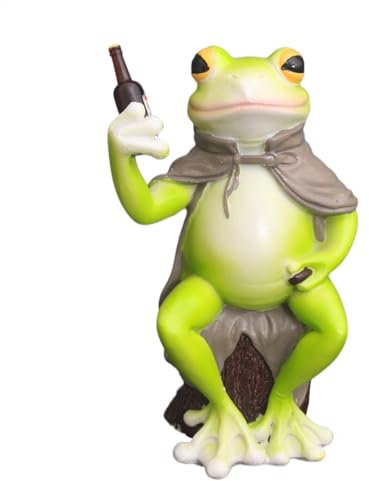Gartendekoration – Froschfiguren Skulptur Garten – niedliche Froschfigur Sammlerstücke Heimdekorationen für Innenregal Schreibtisch Tisch Heimdekoration