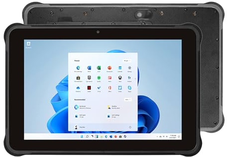 Breloom ST11-U Tablet resistente de 10.1 pulgadas con Windows 11 Pro con Intel I5-1235U, 8GB/256GB, IP54 tablet impermeable, 4G LTE/GPS/NFC, 6000mAh, PC de trabajo industrial al aire última