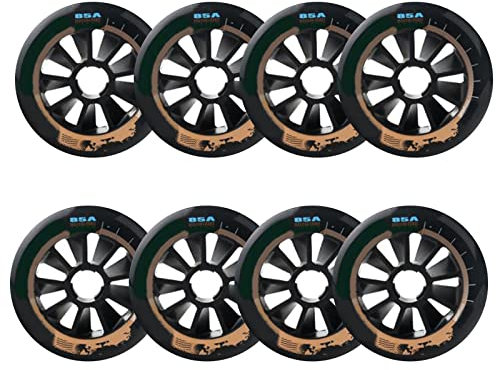 Generisch Inliner Skate Räder Indoor/Outdoor Rollschuh Räder 85A Inline Skate Ersatz Rollen 90 mm 100 mm 110 mm Speed Skate Räder, 8 Stück