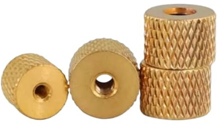hand tighten nuts， Brass Knurled Thumb Nuts M2-M4 Cylindrical Pack Of 10-50Pcs(M3 10pcs)