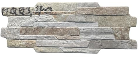 Piastrella Mattonella Gres Porcellanato Effetto Pietra, 16 x 40 cm, 14 Pezzi, 0,90 mq, per Rivestimento Interno/Esterno