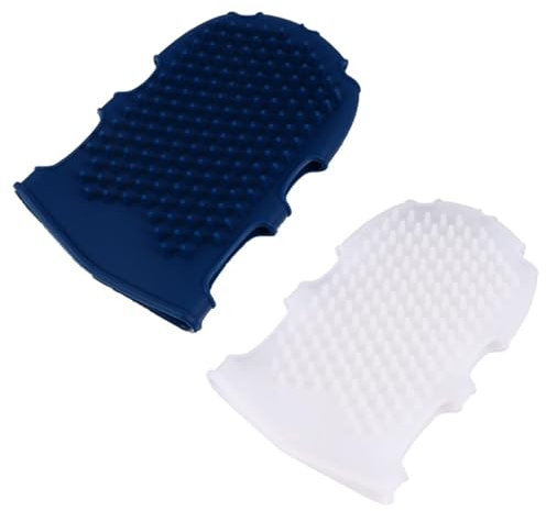 BESTYASH Brosse De Bain En Silicone 2 PièCes Moufle De Massage Exfoliant Corps Spa Doux Nettoyage Circulation Stimulation Pour Peau Sensible
