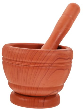 ULTECHNOVO Prensa De Juego De Mortero Recipiente De Plástico Reutilizable Para Especias y Pimienta Triturador De y Mortero Juego Para Cocina y Moler