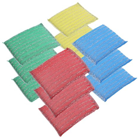Anneome 20 Pièces Lot de Éponges de Cuisine Épaisses Huile Chiffon Récurant et Compact pour Nettoyage Facile des Ustensiles et Surfaces