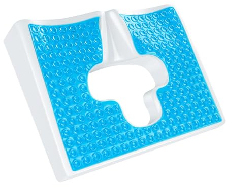 NenFuoeec Cuscino Decubito per Sedere, Cuscino Ortopedico in Gel Memory Foam, Apertura a T Cuscini Piaghe da Decubito, Coccige Cuscini, per Persone Sedentarie, Lavoratori, Emorroidi