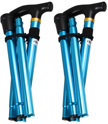 MOTHNUR 2 Piezas Bastones de Senderismo Ajustables de Aleación de Aluminio Palos Telescópicos Antideslizantes para Trekking y Camping Soporte Estable con Mango Ergonómico Plegables para de