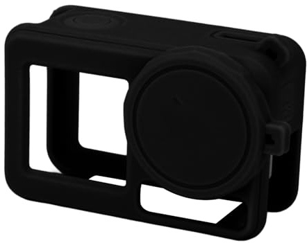 ASHATA Flexible Silicone Case for Action 5 Pro with Lens Cap and Hand Strap, Comfortable Camera Cover for Photography Enthusiasts (Black)