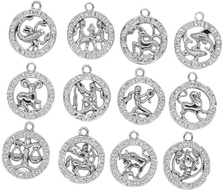 OATIPHO 12 Stück Sternzeichen Anhänger aus Legierung für Schmuck zum Basteln Zarte Selbstgemacht Modeschmuckanhänger Praktische und Langlebige Kettenanhänger fürs Handcraft