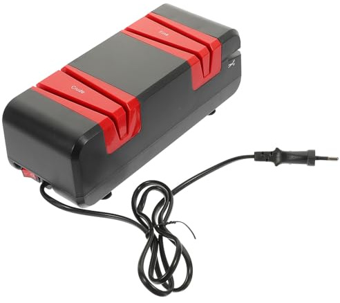 LIFKOME Affûteur Électrique pour Ciseaux et Couteaux Cuisine, Moteur Cuivre 60w, Noir et Rouge, Usage Domestique, Kit Polyvalent pour Affûtage Rapide et Sûr