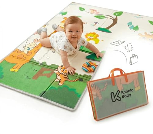 KOHALA Baby Comfort Pad Tapiz de Juego XPE Reversible 180x120 cm | Alfombra Infantil Impermeable, Plegable y Antigolpes | Doble Cara, Bordes Reforzados y Fácil Limpieza – Suelo Seguro para Bebés