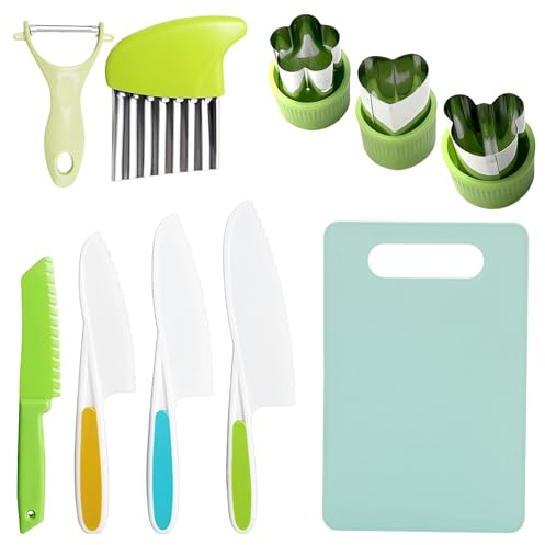Cuchillos Para Niños, Cuchillos Para Niños A Partir De 2 Años, Montessori 2 Años, Vajilla De 10 Piezas Para Cocina Infantil, Ideal Como Regalo De Navidad Y De Cumpleaños