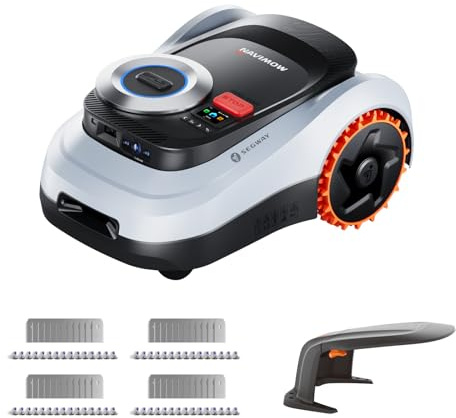 Segway Navimow i208 LiDAR Kit avec Garage M + 4 Kits de Lames, pentes de 45%, LiDAR à Semi-conducteurs et Vision, cartographie Automatique, sans Fil, sans antenne, 4G intégré (expédié séparément)