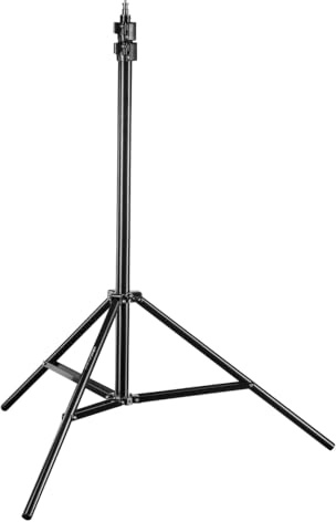 Walimex pro AIR 280 FW-806 Lampenstativ - Lichtstativ mit Luftfederung Höhe max 280 cm, 6 kg Traglast, sehr stabil, Aluminium, Leuchtenstativ für Fotografie Studio Outdoor, Schwarz