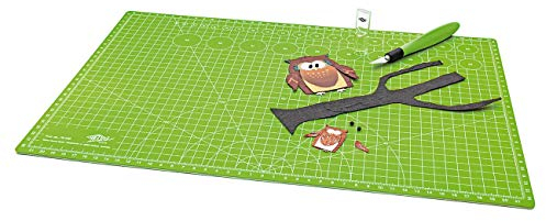 Wedo 79245 Schneidematte Comfortline A3 (CM 45, selbstschließende Oberfläche, 45 x 30 x 0,3 cm) apfelgrün (DIN-A3 Bastelset)