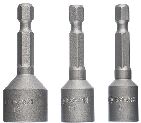 Bosch Professional 3tlg. Steckschlüssel-Set für Sechskantschrauben (Schlüsselweite: 8, 10, 13 mm; Länge: 50 mm), 2608551078