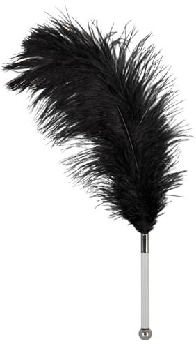 Bad Kitty Feder schwarz Acryl - verführerische Feder zur Verführung des Partners, kleines Sextoy für Bondage Sex, erotisches Kitzeln, schwarz