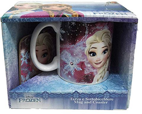 CORIEX SRL ELSA Disney Keramikbecher Becher Gefroren mit Pappe UNTER - D98523