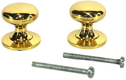 eSplanade Paar Messing-Schrankknöpfe, poliert und lackiert | Aufhängehaken | Inhaber | Wandhaken | Kleiderhaken (3 Cms)
